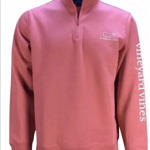 Vineyard vines 1/4 zip sweatshirt red jetty MED